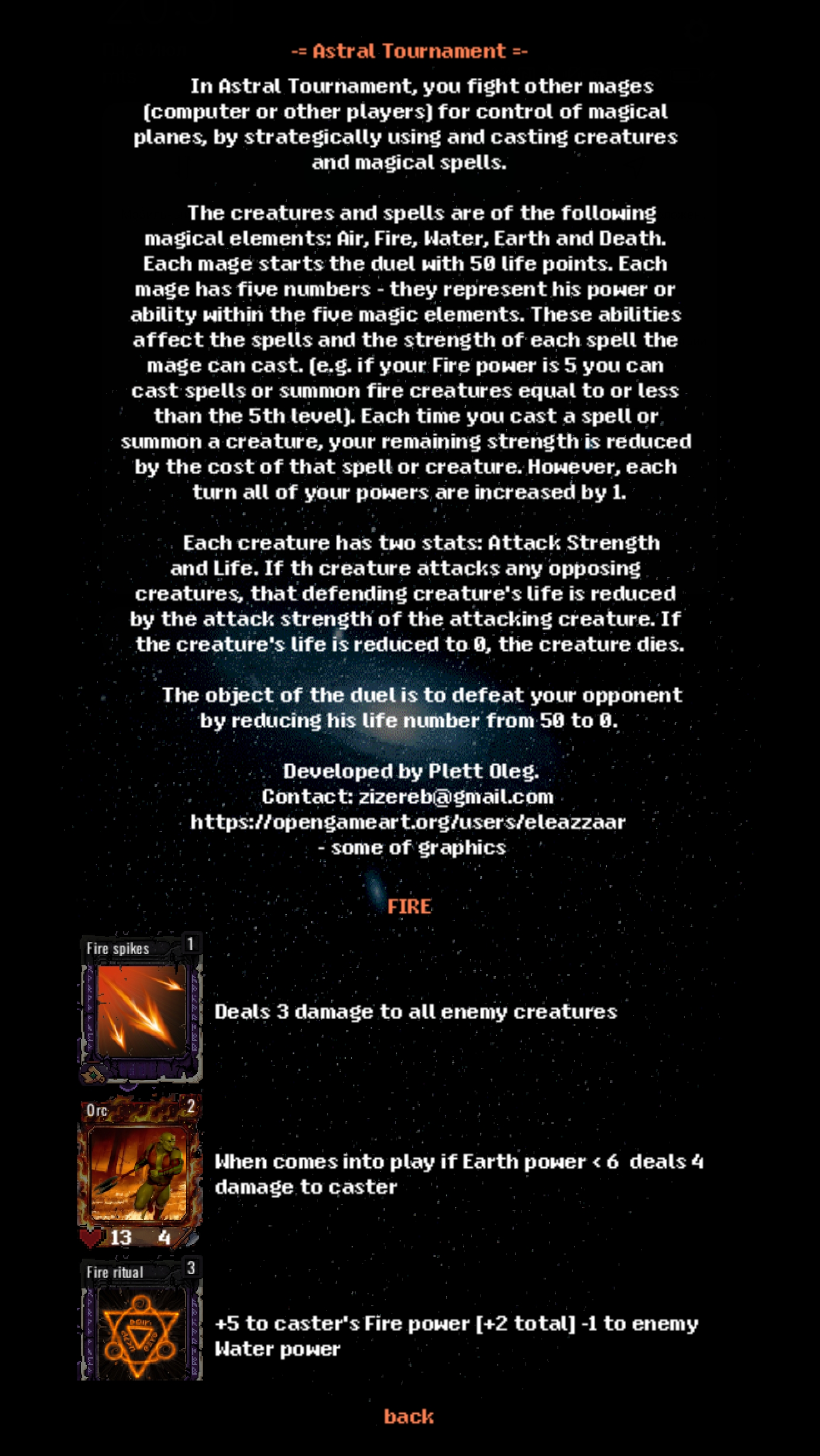 Victory screen