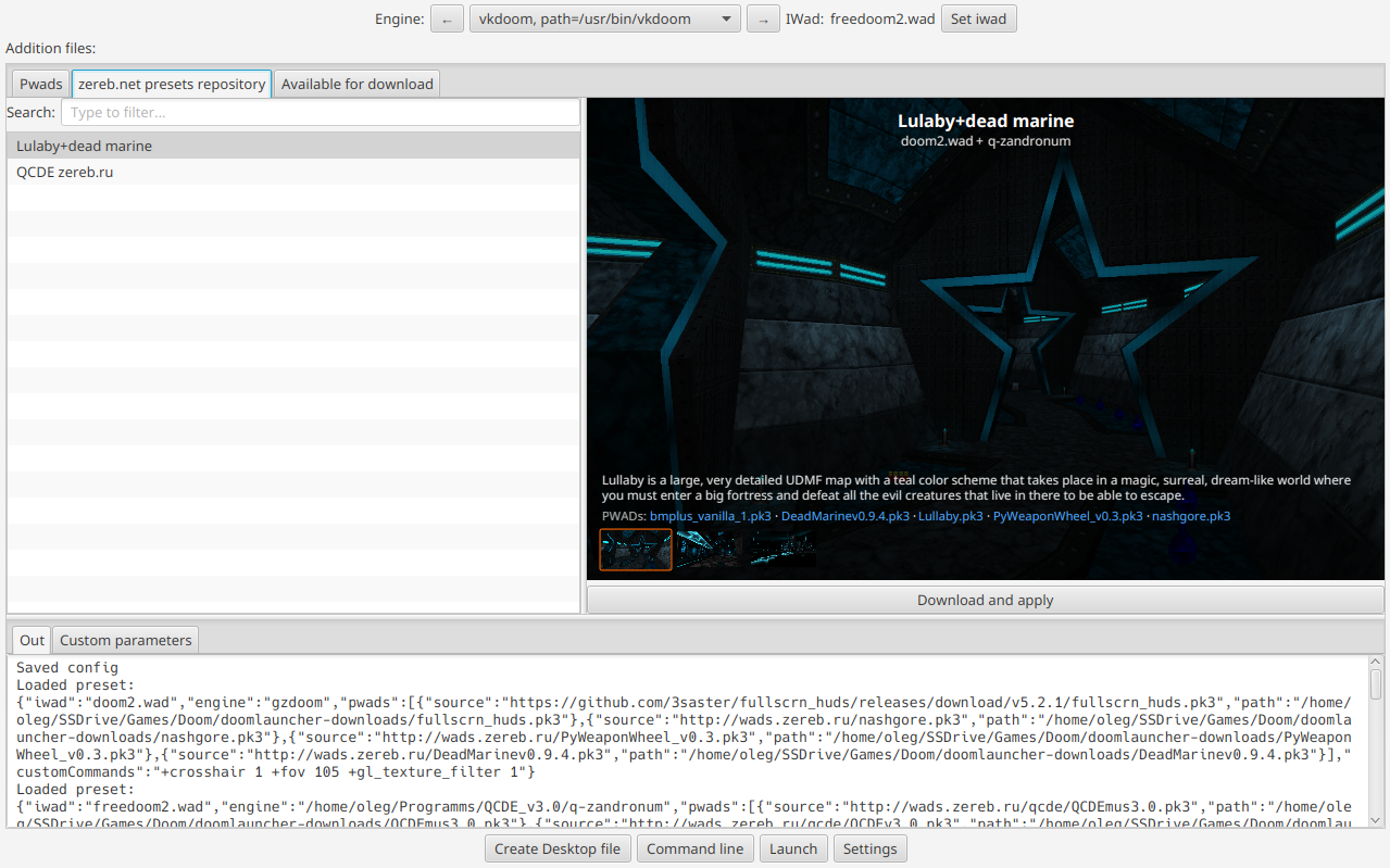 Presets browser